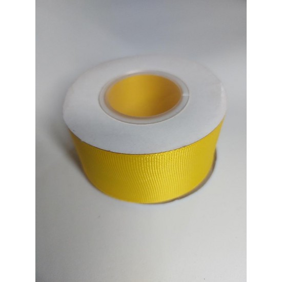 ОПТ Лента репсовая премиум 4 см*20 ярдов, цв. желтый